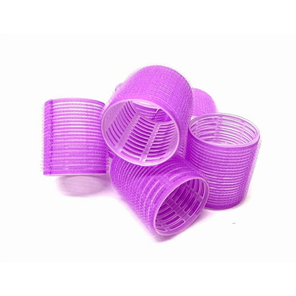 6 Pack X-Large Self Stick Hair Grip Curlers Rollers Pro Salon Hairdressing - Great For Long Hair Random color