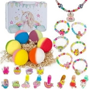 6 Pack XXL Bath Bomb for Kids, Organic Bath Bombs with 18PCS with Jewelry Inside, Girls Christmas Birthday Gift-PickMora