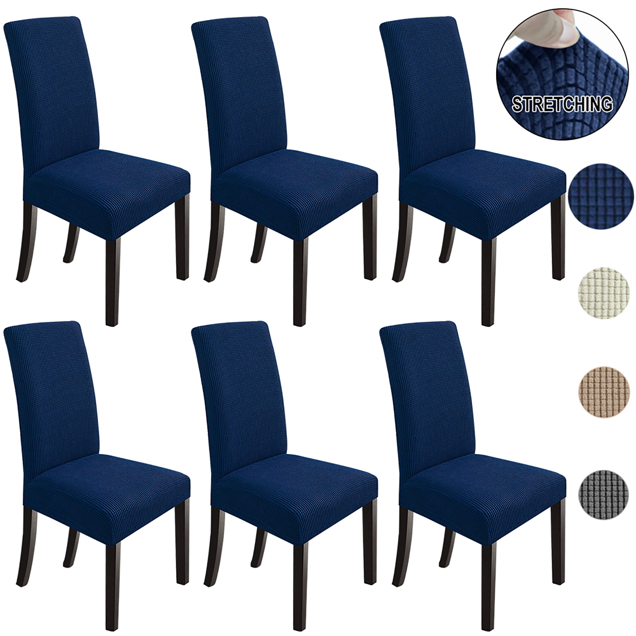 6 Pack blue chair cover chair cover for dining room set of 6 dining