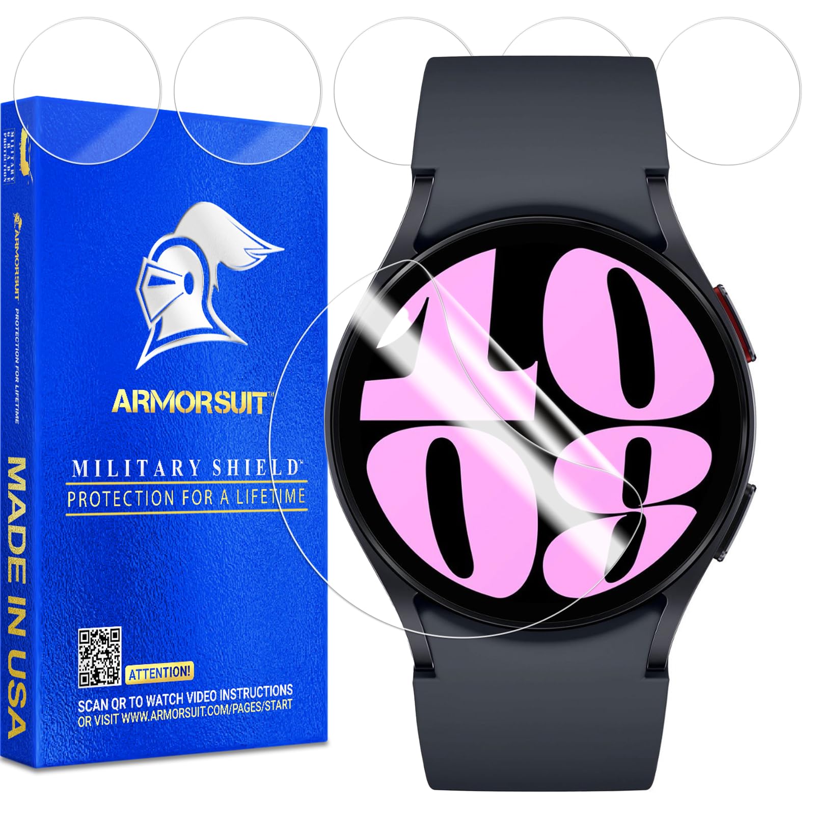 6 Pack for Samsung Galaxy Watch6 / Watch5 / Watch4 (40mm) Screen