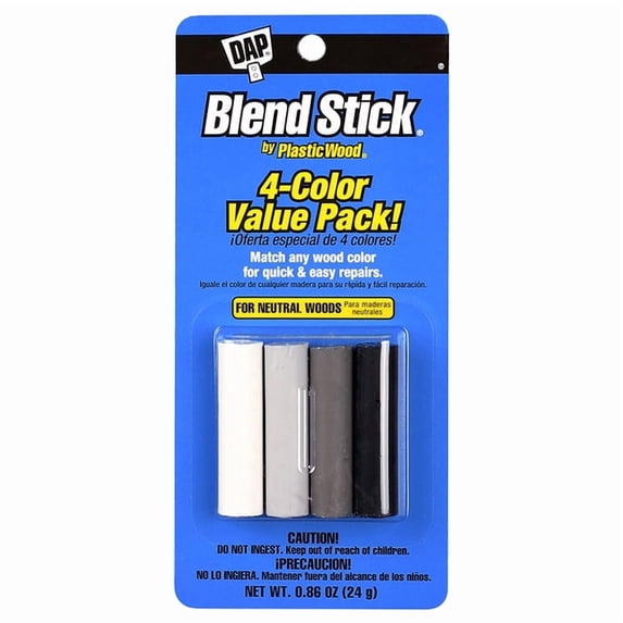 6-Pack of 0.86 Oz. Dap 7079804103 Neutral Woods Plastic Wood 4-Color Blend Stick Value Pack