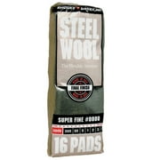 6-Pack of #0000 Homax 106600-06 Rhodes American Steel Wool Pad Super-Fine, 16-Pack