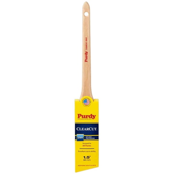 6-Pack of 1-1/2" Purdy 144080115 Clearcut Dale Angle Cut Trim Paint Brush with Rattail Handle