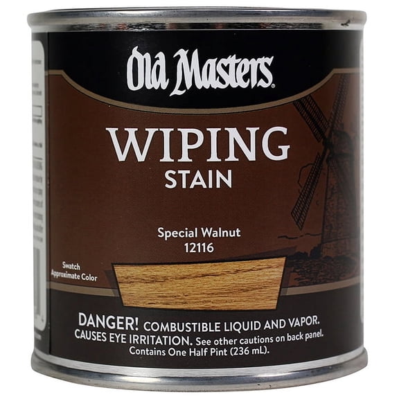 6-Pack of 1/2 pt Old Masters 12116 Special Walnut Old Masters Oil-Based Wiping Stain