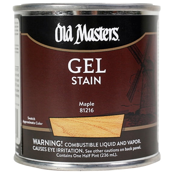 6-Pack of 1/2 pt Old Masters 81216 Maple Old Masters Oil-Based Gel Stain