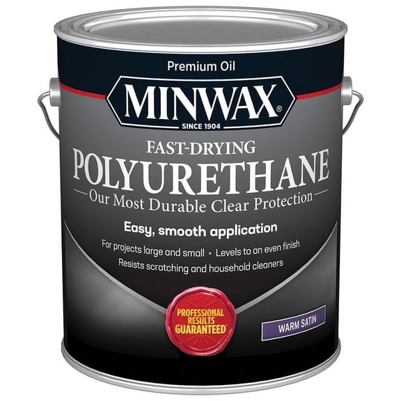 6-Pack of 1 gal Minwax 71028 Clear Fast-Drying Oil-Based Polyurethane, Satin