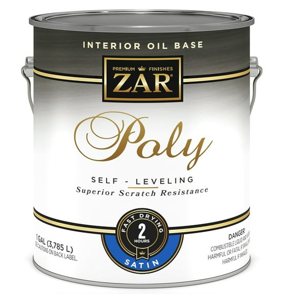 6-Pack of 1 gal UGL 32913 Clear Zar, Ultra Interior Oil-Based Polyurethane Finish, Satin