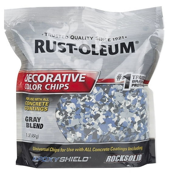 6-Pack of 1 lb Rust-Oleum 301359 Blue Gray Blend EpoxyShield Decorative Color Chips