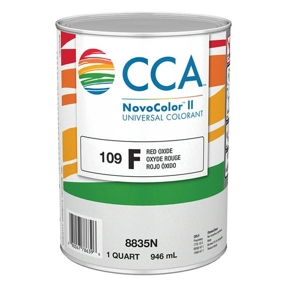 6-Pack of 1 qt Valspar 8835N F-Red Oxide Novocolor II Universal Colorant
