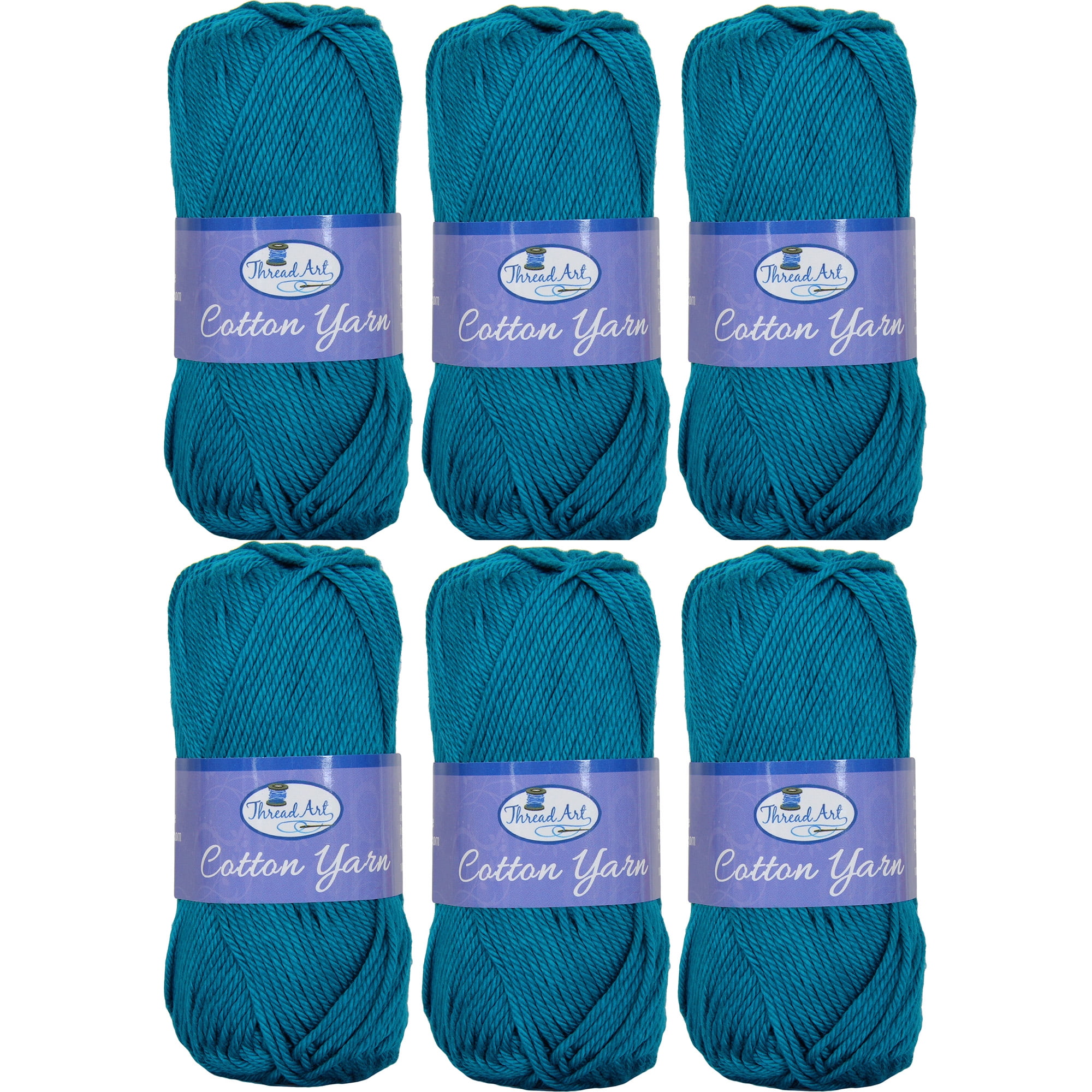 8pk Cotton Blend Yarn, Fine Sport Weight Yarn, Amigurumi Animals, Dolls,  Blue, Green 