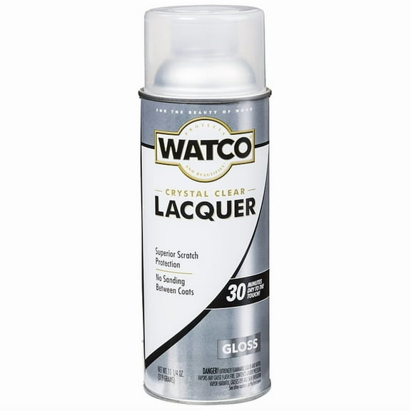 6-Pack of 11.25 oz Rust-Oleum 63081 Clear Watco Lacquer Spray, Gloss