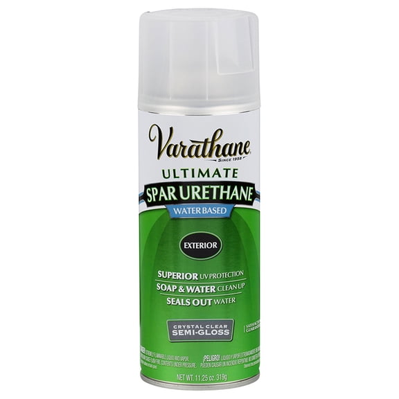 6-Pack of 11.25 oz Rust-Oleum Brands 250181 Clear Varathane, Diamond Water-Based Spar Urethane Spray, Semi-Gloss