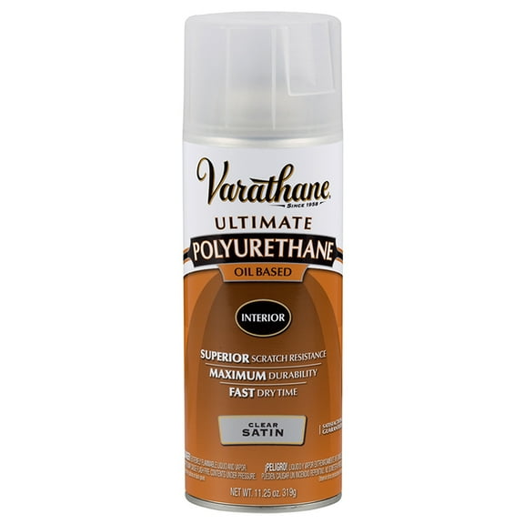 6-Pack of 11.25 oz Rust-Oleum Brands 9181H Clear Varathane Oil-Based Interior Polyurethane Spray, Satin