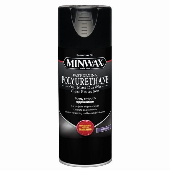 6 Pack of 11.5 oz Minwax 33060 Clear Fast-Drying Oil-Based Polyurethane, Warm Satin