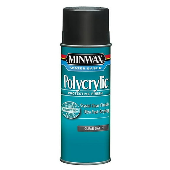 6 Pack of 11.5 oz Minwax 33333 Clear Polycrylic Water-Based Protective Finish Satin