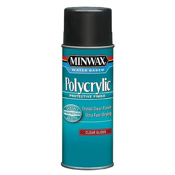 6 Pack of 11.5 oz Minwax 35555 Clear Polycrylic Water-Based Protective Finish Gloss