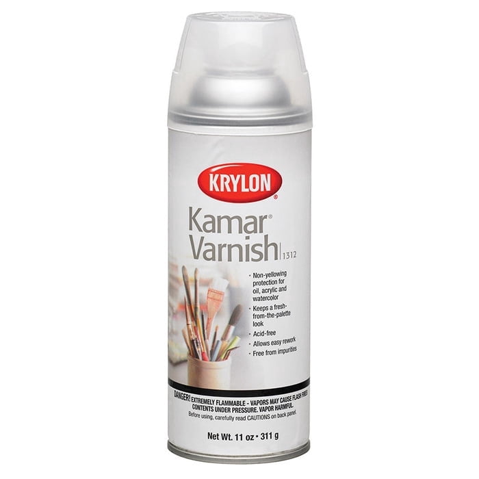 Krylon 1312 Kamar Varnish Clear 11 oz Spray Paint, 6 Pieces 6 Pack