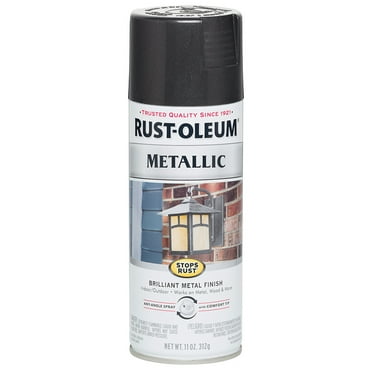 6-Pack of 11 oz Rust-Oleum Brands 7250830 Black Night Stops Rust Outdoor Metallic Spray Paint