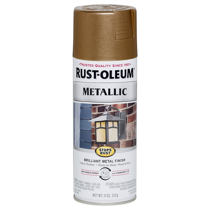 6-Pack of 11 oz Rust-Oleum Brands 7274830 Antique Brass Stops Rust Outdoor Metallic Spray Paint