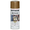 thumbnail image 1 of 6-Pack of 11 oz Rust-Oleum Brands 7274830 Antique Brass Stops Rust Outdoor Metallic Spray Paint, 1 of 1