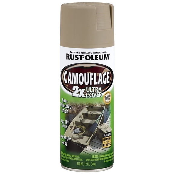 6-Pack of 12 Oz. Rust-Oleum 279177 Specialty Khaki 2X Camouflage Spray Paint