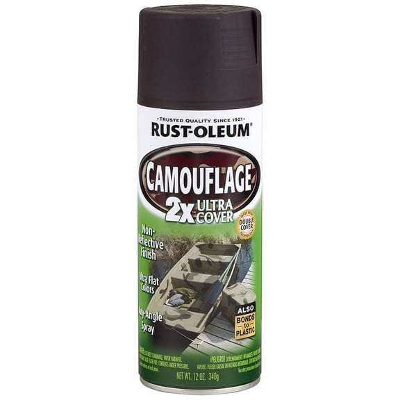 6-Pack of 12 Oz. Rust-Oleum 279178 Specialty Earth Brown 2X Camouflage Spray Paint