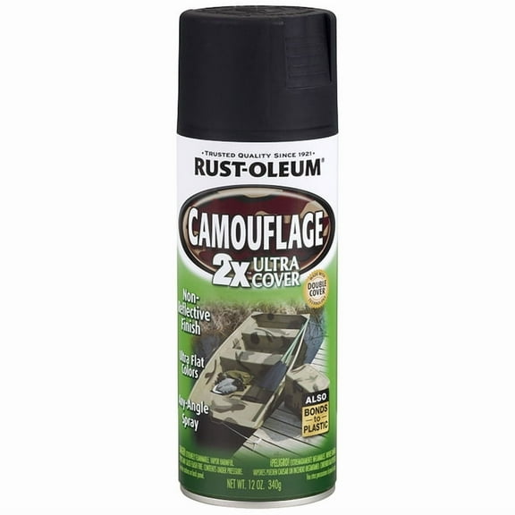 6-Pack of 12 Oz. Rust-Oleum 279179 Specialty Black 2X Camouflage Spray Paint