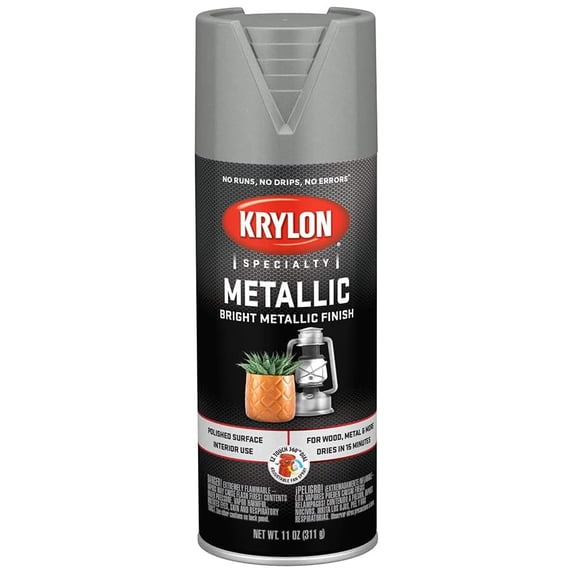 6-Pack of 12 oz Krylon K01404777 Chrome Aluminum General Purpose Metallic Spray Paint