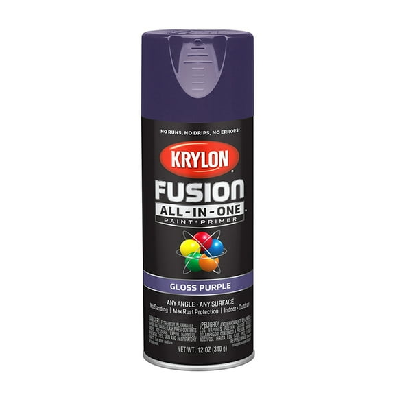 6-Pack of 12 oz Krylon K02719007 Purple Fusion All-In-One Paint & Primer Spray Paint, Gloss
