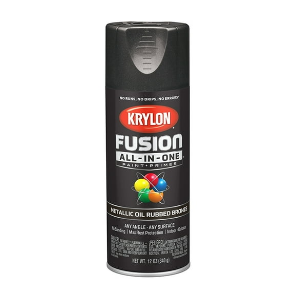 6-Pack of 12 oz Krylon K02771007 Oil Rubbed Bronze Fusion All-In-One Paint & Primer Spray Paint, Metallic