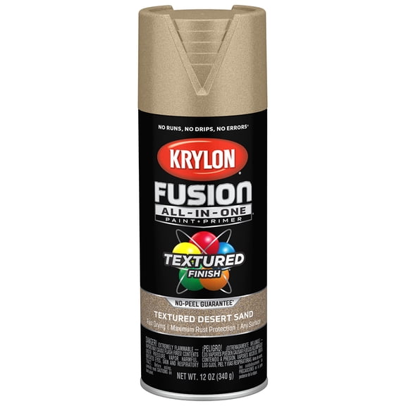 6-Pack of 12 oz Krylon K02781007 Desert Sand Fusion All-In-One Paint & Primer Spray Paint, Textured