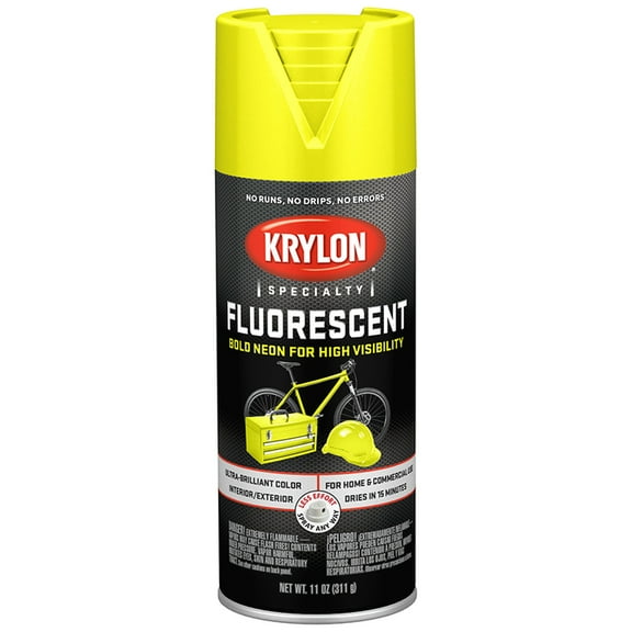 6-Pack of 12 oz Krylon K03104888 Fluorescent Paint Lemon Yellow Spray Paint