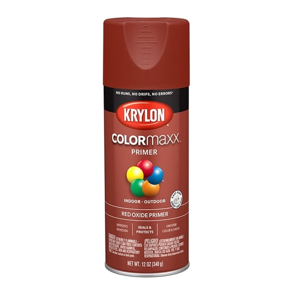 6-Pack of 12 oz Krylon K05583007 Red Oxide COLORmaxx Paint & Primer Spray Paint, Primer