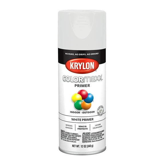 6-Pack of 12 oz Krylon K05584007 White COLORmaxx Paint & Primer Spray Paint, Primer