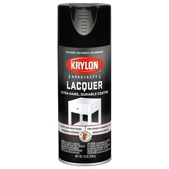 6-Pack of 12 oz Krylon K07030777 Black Lacquer Lacquer Spray Paint