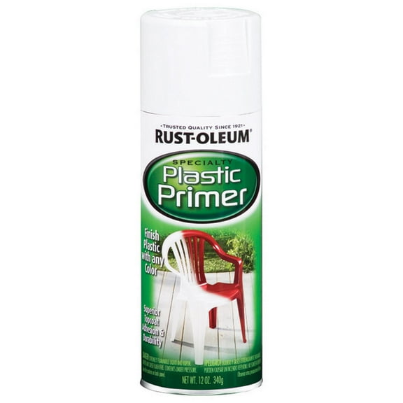 6-Pack of 12 oz Rust-Oleum 209460 Specialty White Plastic Spray Paint, Primer