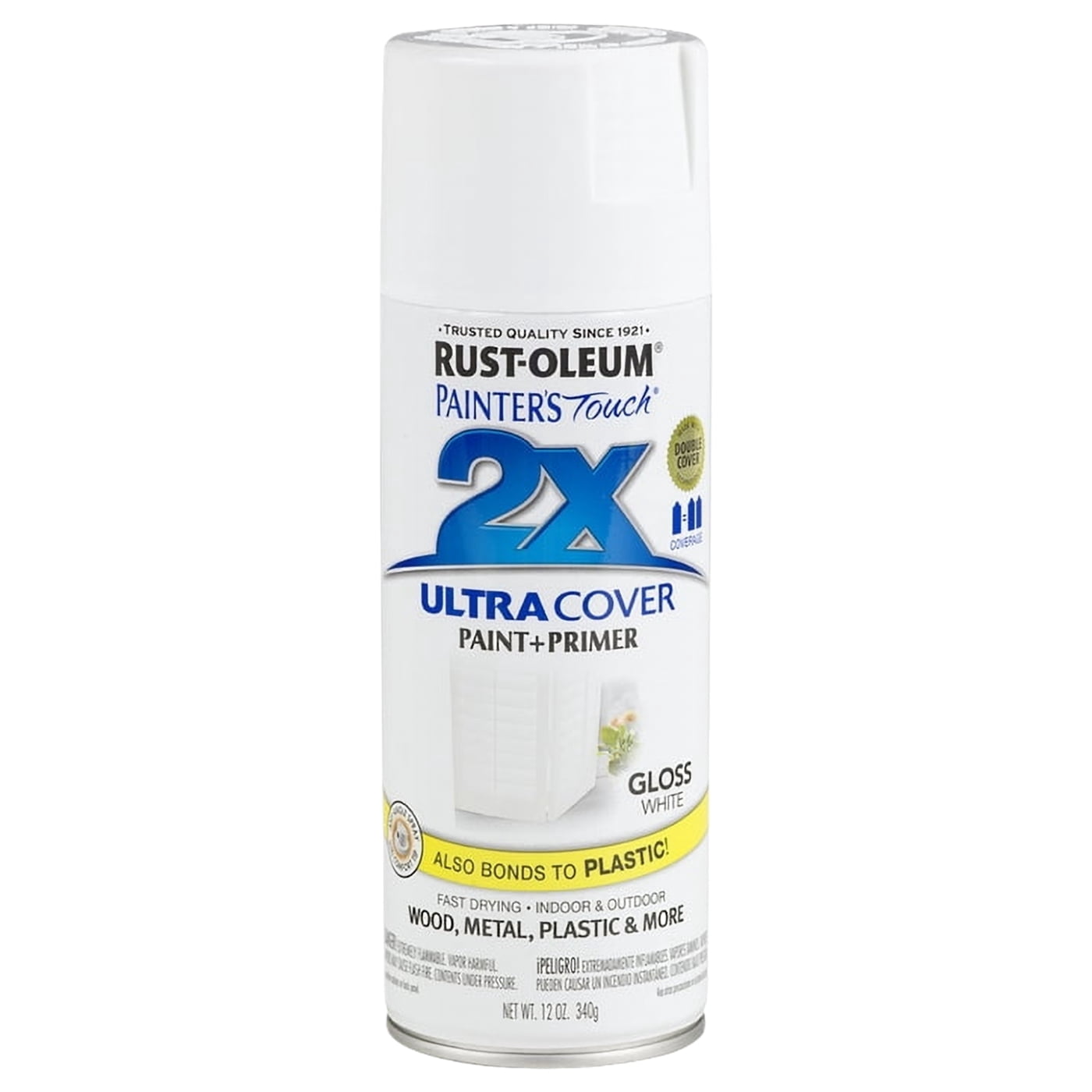 Rust-Oleum 334048 Painter's Touch 2X Ultra Cover Gloss White Spray ...