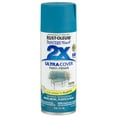thumbnail image 1 of 6‐Pack of 12 oz Rust‐Oleum 334074 Painter's Touch 2X Lagoon Ultra Cover Paint + Primer Spray Paint, Satin, 1 of 1