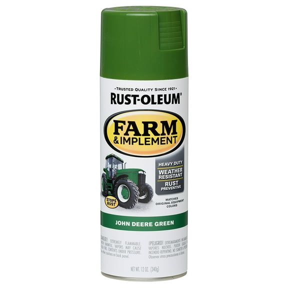 6-Pack of 12 oz Rust-Oleum Brands 7435830 John Deere Green Specialty Farm Equipment Enamel Spray Paint