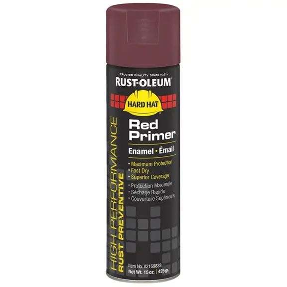 6Pack of 15 oz RustOleum Brands V2169838 Red Primer Hard Hat Enamel Spray Coating