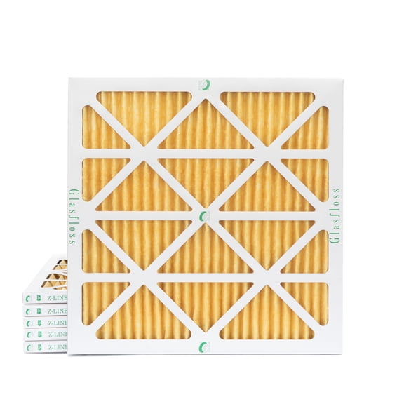 6 Pack of 16x16x1 MERV 11 Pleated Air Filters by Glasfloss. Actual Size: 15-1/2 x 15-1/2 x 7/8