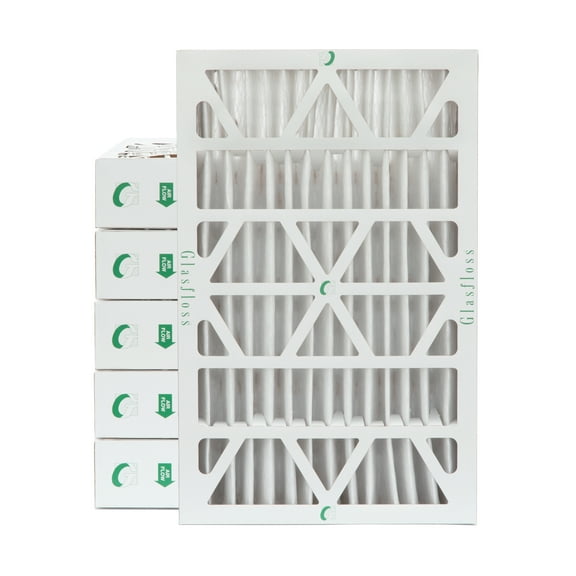 6 Pack of 16x25x4 MERV 10 Pleated 4" Inch Air Filters by Glasfloss. Actual Size: 15-1/2 x 24-1/2 x 3-3/4