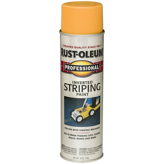 6-Pack of 18 oz Rust-Oleum Brands 2548838 Yellow Professional Traffic Striping Spray Paint