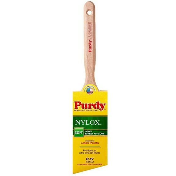 6-Pack of 2-1/2” Purdy 144152225 Nylox Glide Angled Sash Paint Brush, Tynex Nylon