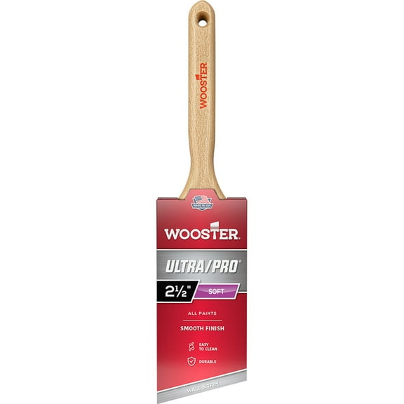 6-Pack of 2-1/2” Wooster Brush Company 4170 Ultra/Pro Soft Lindbeck Professional Angle Sash Paint Brush