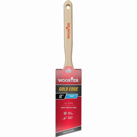 6-Pack of 2” Wooster 5231 Gold Edge Angle Sash Paint Brush