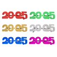 6 Pack of 2025 New Year's Crystal/Glitter/Solid/Metallic Plastic Party