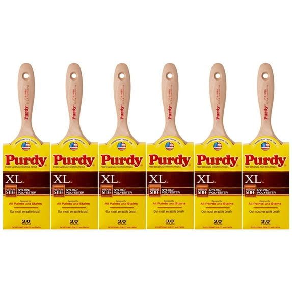 6‐Pack of 3" Purdy 144380330 XL Sprig Paint Brush, Tynex Orel