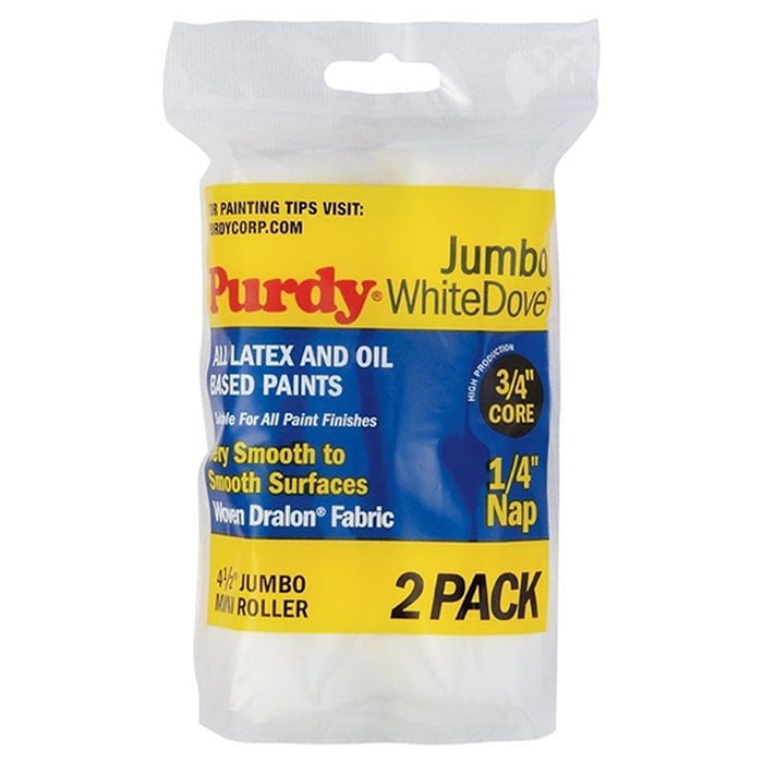6-Pack of 4-1/2” x 1/4” Nap Purdy 140624010 White Dove Jumbo Mini