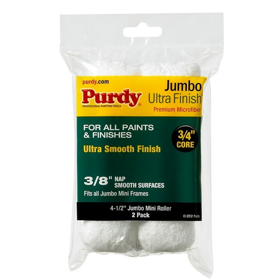 6 Pack of 4-1/2″ x 3/8″ Nap Purdy 140624052 Ultra Finish Jumbo Mini-Roller Cover, 2-Pack